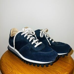 Spalwart Navy Blue Suede Sneakers